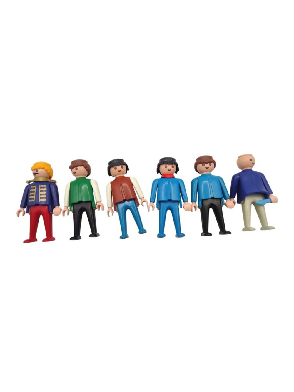 Vintage Playmobil Figures Lot Of 6 Mixed Outfits/Colors 1974 2.75" Collectibles